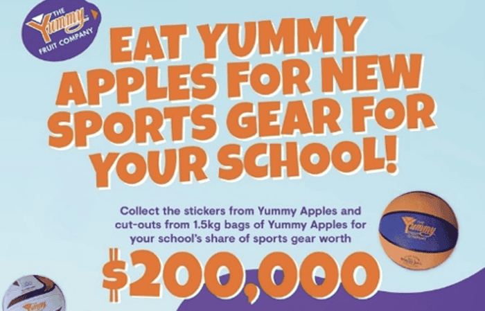 YUMMY APPLE STICKERS FOR NEW SPORTS GEAR